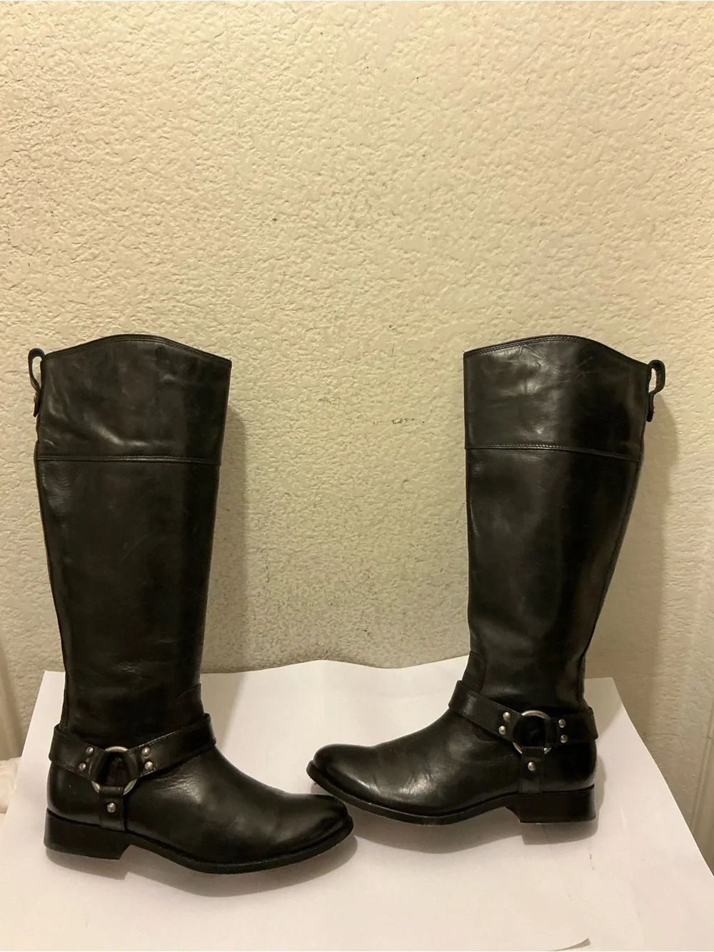 Frye 'Melissa Harness' Riding Boot- Black- Size 7.5 B $398